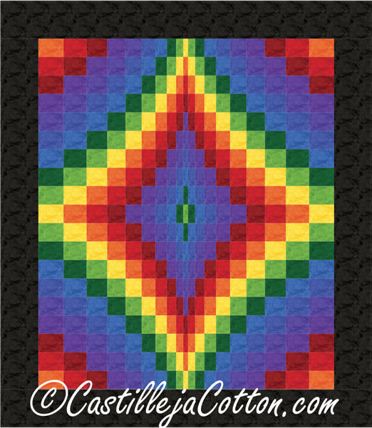 Bargello Queen Diamond Quilt Pattern CJC-50751 - Paper Pattern