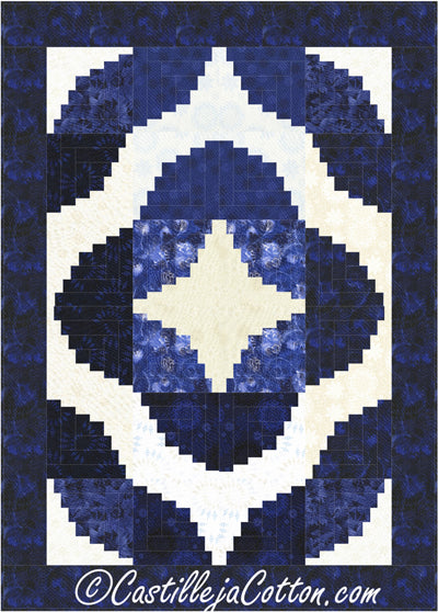 Curvy Log Cabin Quilt Pattern CJC-5084 - Paper Pattern