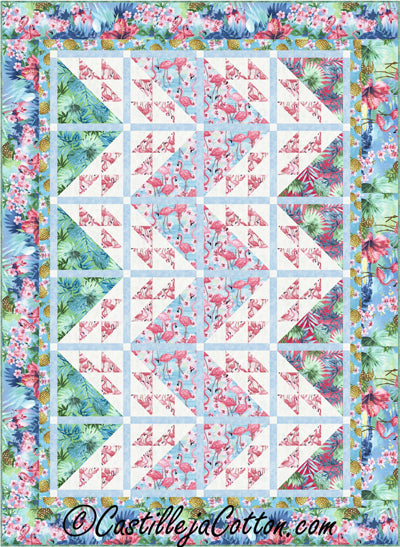 Tropical Birds Quilt CJC-5086e - Downloadable Pattern