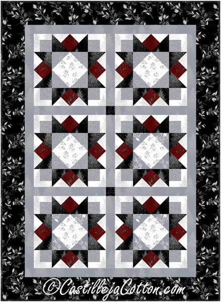 Star Flower Lap Quilt CJC-50892e - Downloadable Pattern