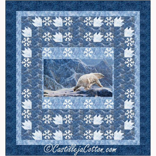 Snowy Polar Bear Queen Quilt CJC-51185e - Downloadable Pattern