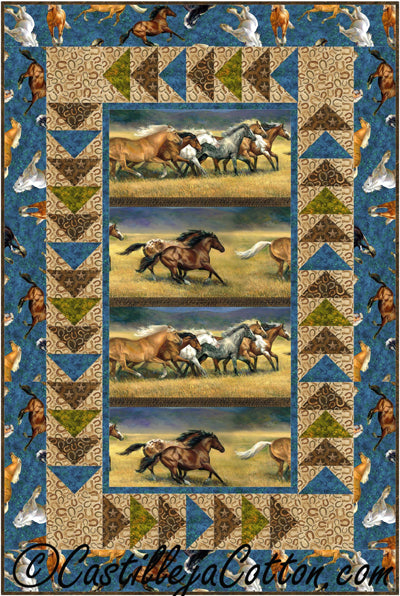 Horses Running Free Quilt CJC-5123e - Downloadable Pattern