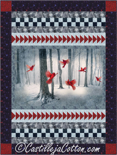 Winter Cardinals Quilt CJC-5138e  - Downloadable Pattern