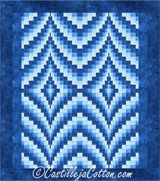 Echoing Diamonds Queen Quilt CJC-51421e - Downloadable Pattern