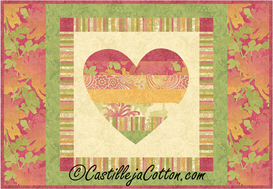 Dazzling Heart Placemat Quilt Pattern CJC-51501 - Paper Pattern