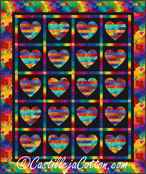 Radiant Heart Lap Quilt Pattern CJC-51513 - Paper Pattern