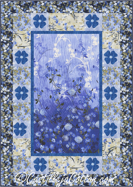 Field of Blue Flowers Quilt Pattern CJC-51561 - Paper Pattern