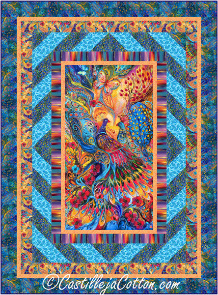 Painted Peacock Quilt Pattern CJC-51724 - Paper Pattern