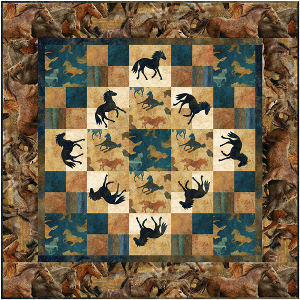 Wild Horses Wall Quilt Pattern CJC-52021 - Paper Pattern