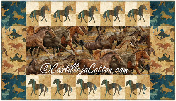 Wild and Free Horses Runner Pattern CJC-52031 - Paper Pattern