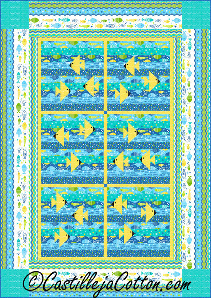 Fish Aquarium Quilt Pattern CJC-52181 - Paper Pattern