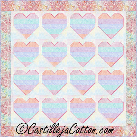 Pieced Hearts Quilt CJC-52301e - Downloadable Pattern