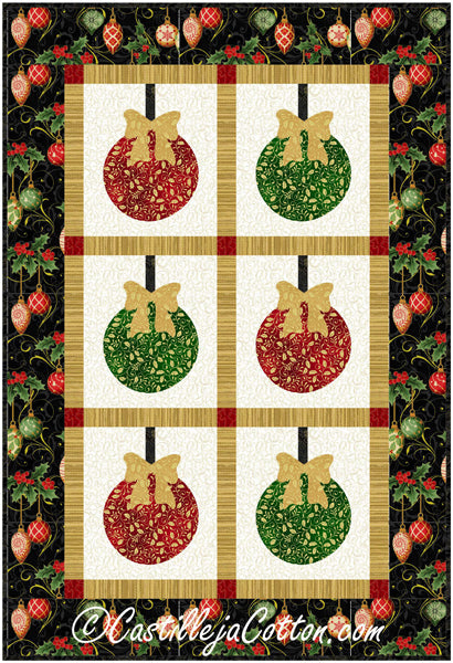 Glittering Ornaments Wall Hanging or Table Runner CJC-52632e - Downloadable Pattern