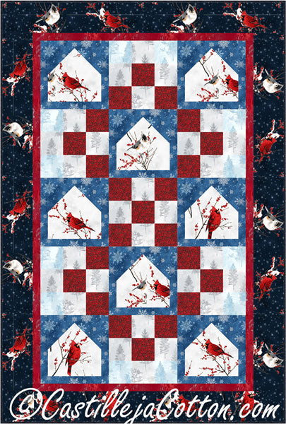 Cardinal Bird Feeders Quilt CJC-52661e - Downloadable Pattern