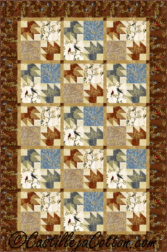 Four-Patch Leaves Quilt Pattern CJC-52671 - Paper Pattern