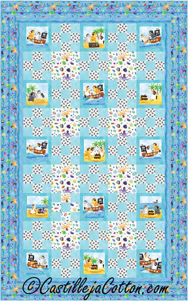 Pirate Cats Quilt CJC-52771e - Downloadable Pattern