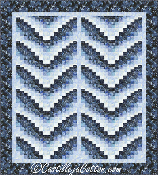 Queen Whale Tails Quilt CJC-52842e - Downloadable Pattern