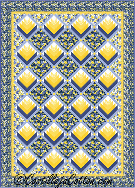 Flourish Log Cabin Quilt CJC-52952e - Downloadable Pattern