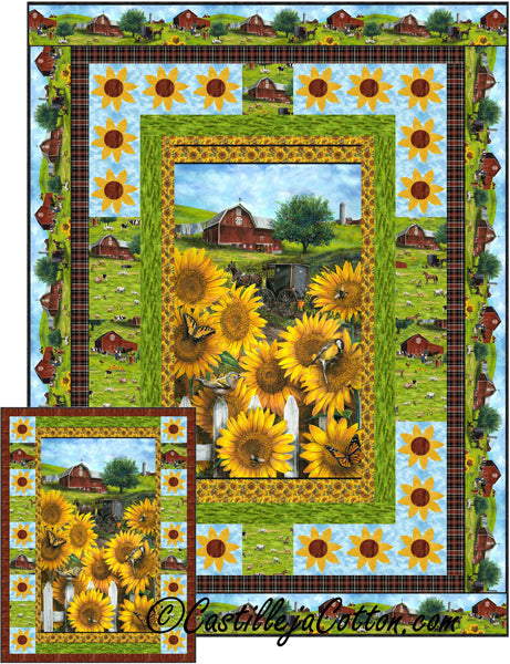 Country Sunflowers Quilt Pattern CJC-53020 - Paper Pattern