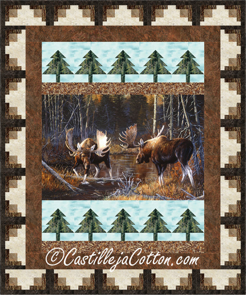 Moose in the Stream Quilt Pattern CJC-53051 - Paper Pattern