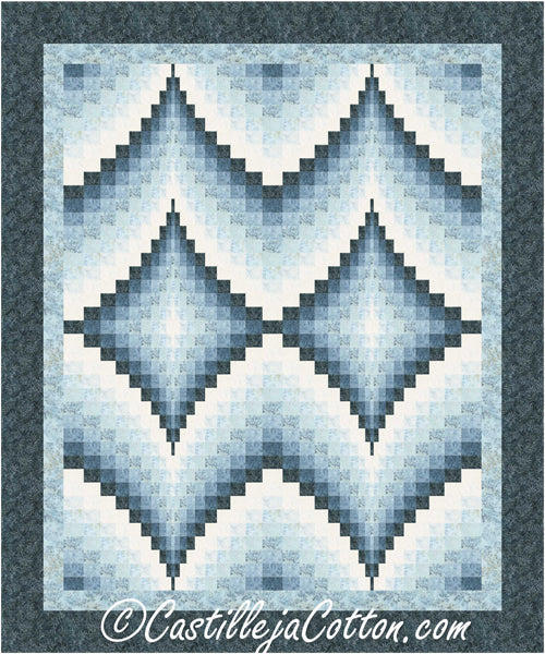 Queen Double Diamonds Quilt CJC-53261e - Downloadable Pattern