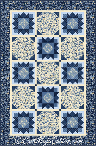 Starry Flowers Quilt CJC-53282e - Downloadable Pattern