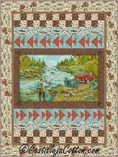 River Fishing Quilt CJC-53511e - Downloadable Pattern