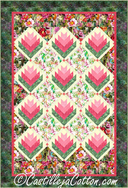 Blooming Log Cabins Quilt CJC-53601e - Downloadable Pattern