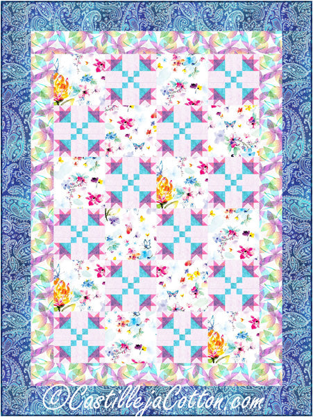 Paisley Flowers Quilt Pattern CJC-53651 - Paper Pattern