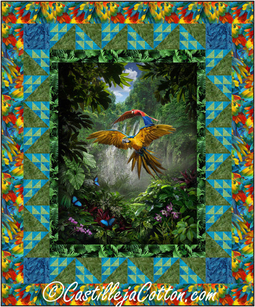 Jungle Parrots Quilt Pattern CJC-53671 - Paper Pattern