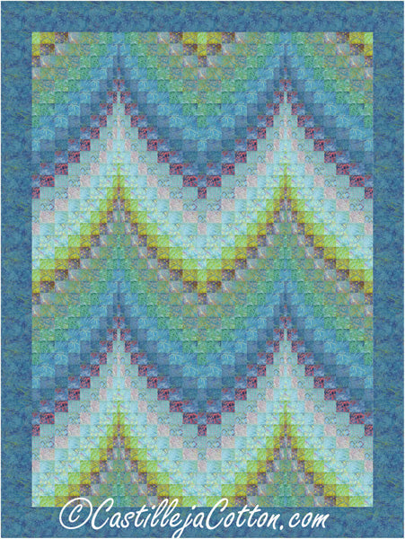 Bargello Ocean Quilt CJC-53771e - Downloadable Pattern