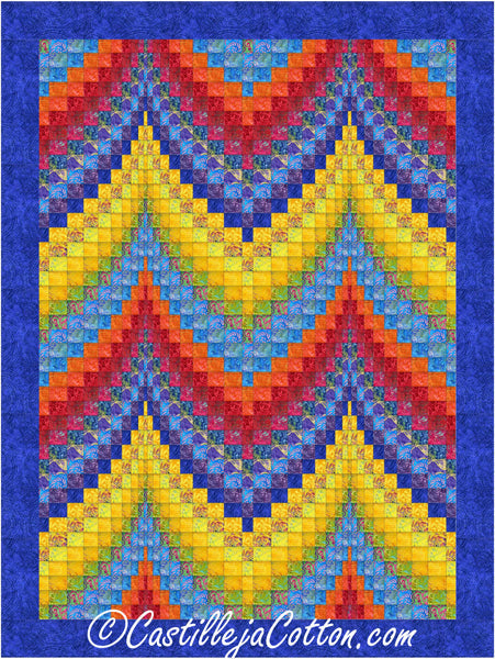 Bargello Melody Quilt  CJC-53772e - Downloadable Pattern