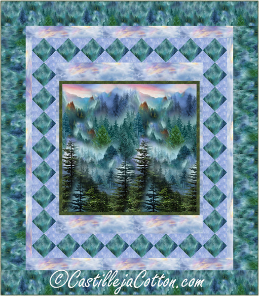 Mountain Forest Queen Quilt CJC-53785e - Downloadable Pattern