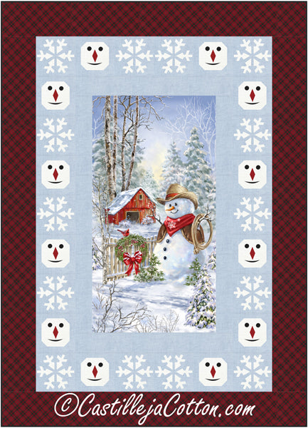 Snowflakes and Snowman Quilt CJC-53951e - Downloadable Pattern