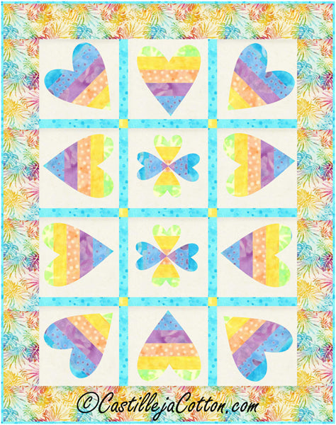 Dancing Hearts Quilt CJC-54011e - Downloadable Pattern