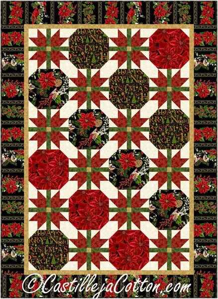 Birds and Poinsettias Quilt CJC-54061e - Downloadable Pattern