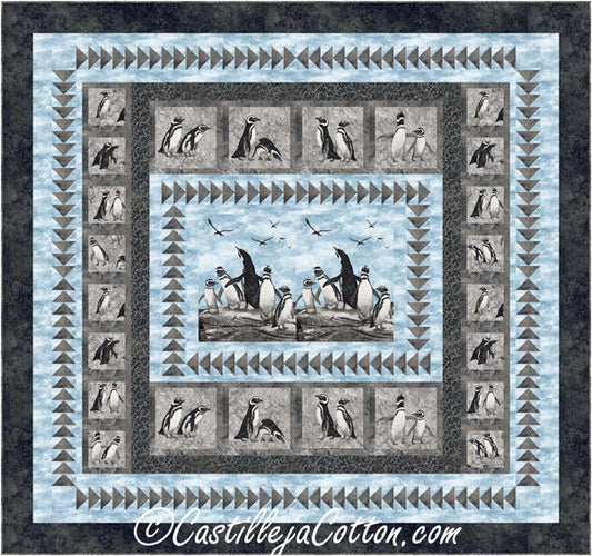 Southern Penquins King Quilt CJC-54283e - Downloadable Pattern