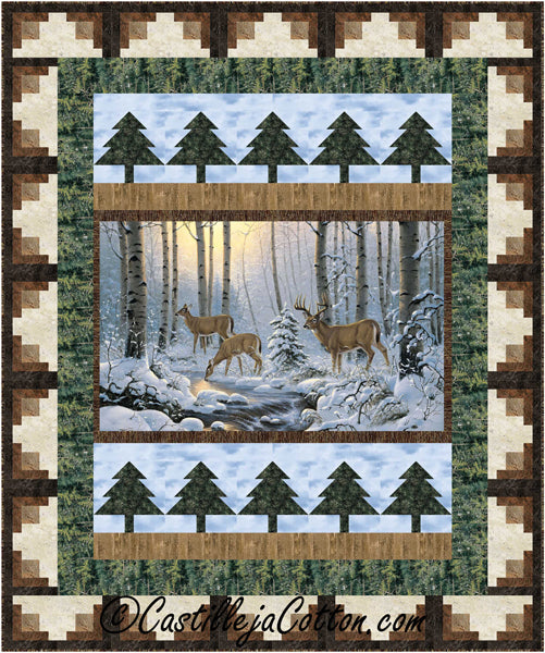 Pine Valley Deer Quilt CJC-54381e - Downloadable Pattern