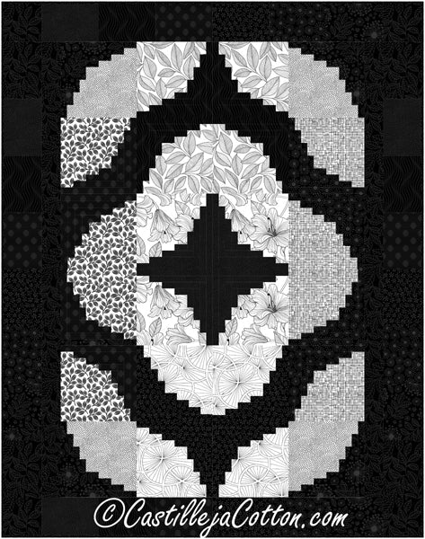 Winding Log Cabin Quilt CJC-54741e - Downloadable Pattern