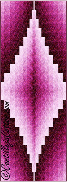 Ombre Diamond Table Runner Pattern CJC-54774 - Paper Pattern