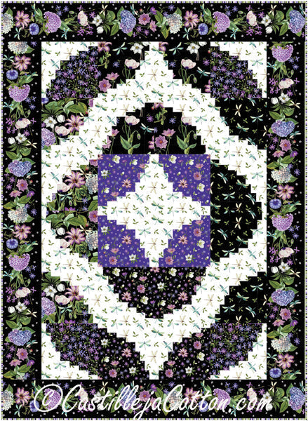 Crescent Log Cabin Quilt CJC-54821e - Downloadable Pattern