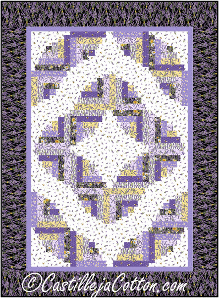 Crescent Log Cabin Quilt CJC-54823e - Downloadable Pattern