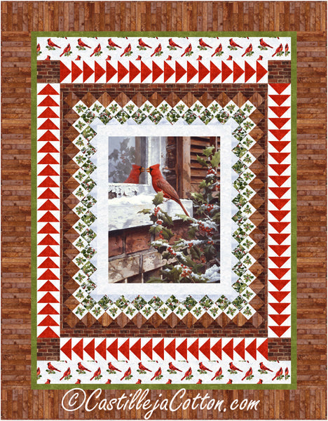 Cardinal Bird Visit Quilt CJC-54971e - Downloadable Pattern