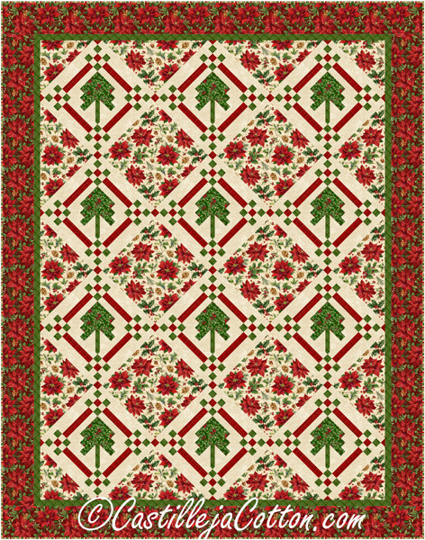 Christmas Tree Twin Quilt Pattern CJC-55042 - Paper Pattern