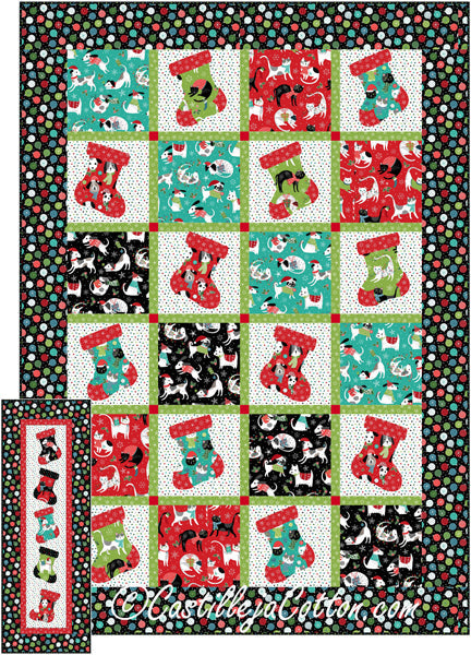 Paws Stockings Quilt CJC-55110e - Downloadable Pattern