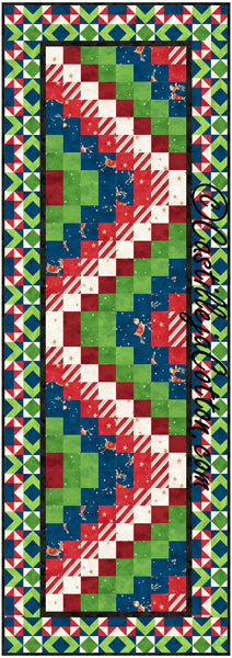 Wiggling Blocks Runner Quilt CJC-55433e - Downloadable Pattern