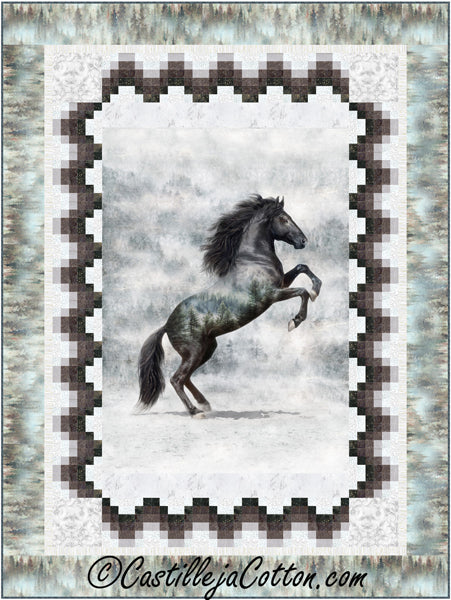 Rearing Stallion Quilt CJC-55511e - Downloadable Pattern