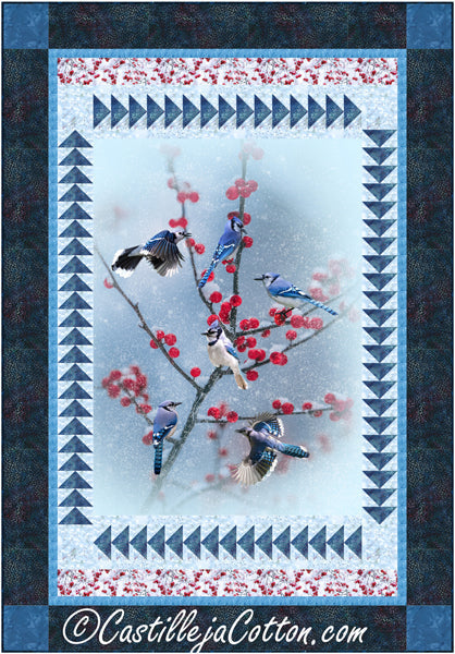 Blue Jay Panel Quilt CJC-55591e - Downloadable Pattern