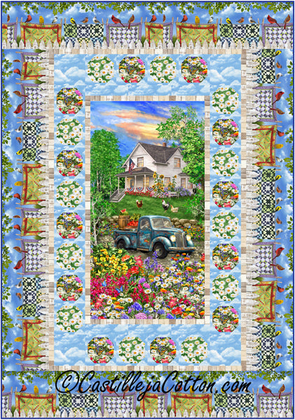 Summer Flowers Quilt Pattern CJC-55681 - Paper Pattern