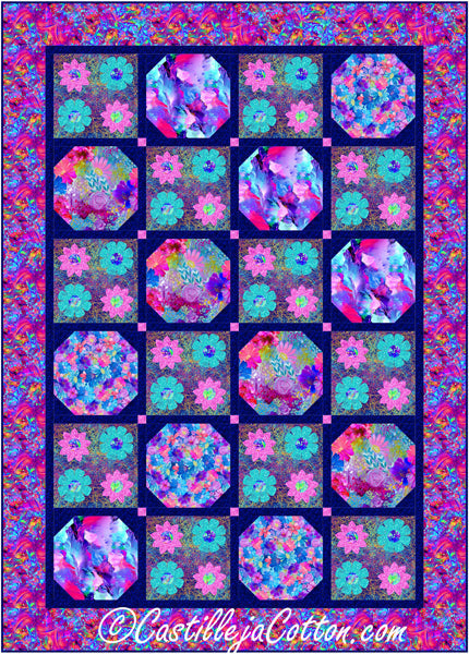 Painted Flowers Quilt Pattern CJC-55801 - Paper Pattern